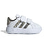 Sneakers primi passi bianche da bambino con strisce verde militare adidas Grand Court 2.0 CF I, Brand, SKU s334000190, Immagine 0